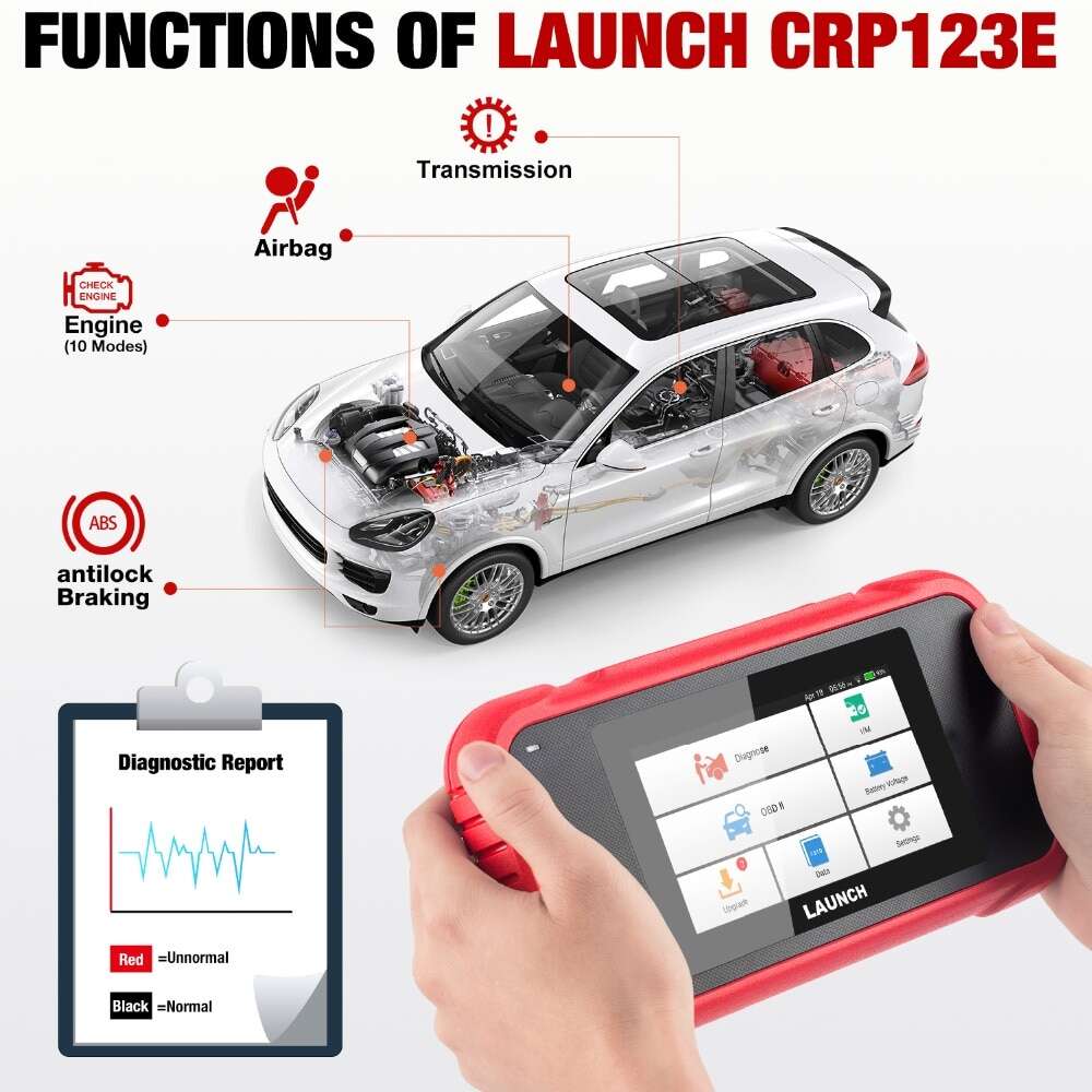 LAUNCH X431 CRP123E OBD2 Code Reader for Engine ABS Airbag SRS