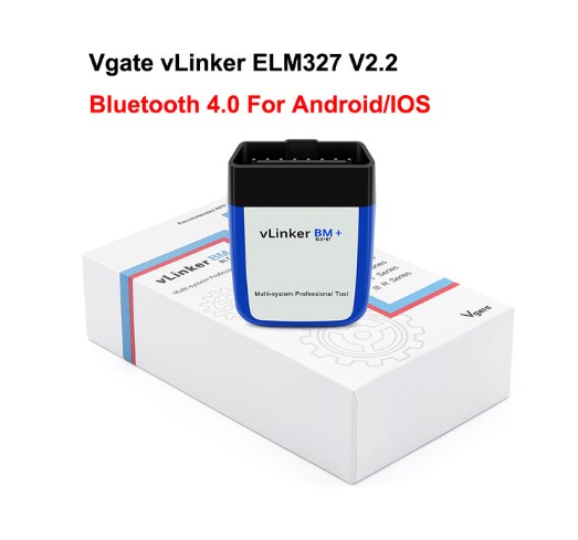 Original Vgate vLinker BM+ ELM327 V2.2 For BMW Scanner Bluetooth 4.0 OBD 2 OBD2 Car Diagnostic ELM 327 Auto Tool for Android & iOS