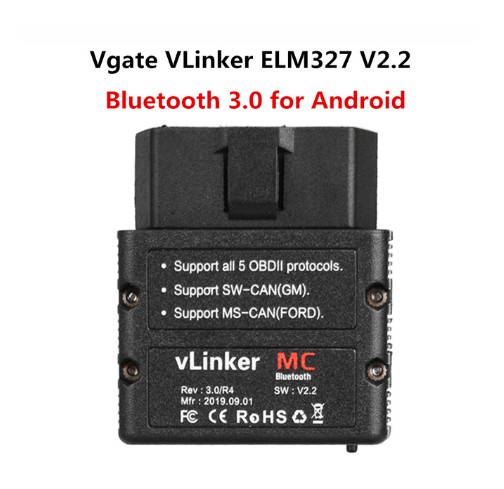 Original Vgate vLinker MC+ ELM327 Car Scanner OBD2 Auto Bluetooth 3.0 Diagnostic Tool for Android