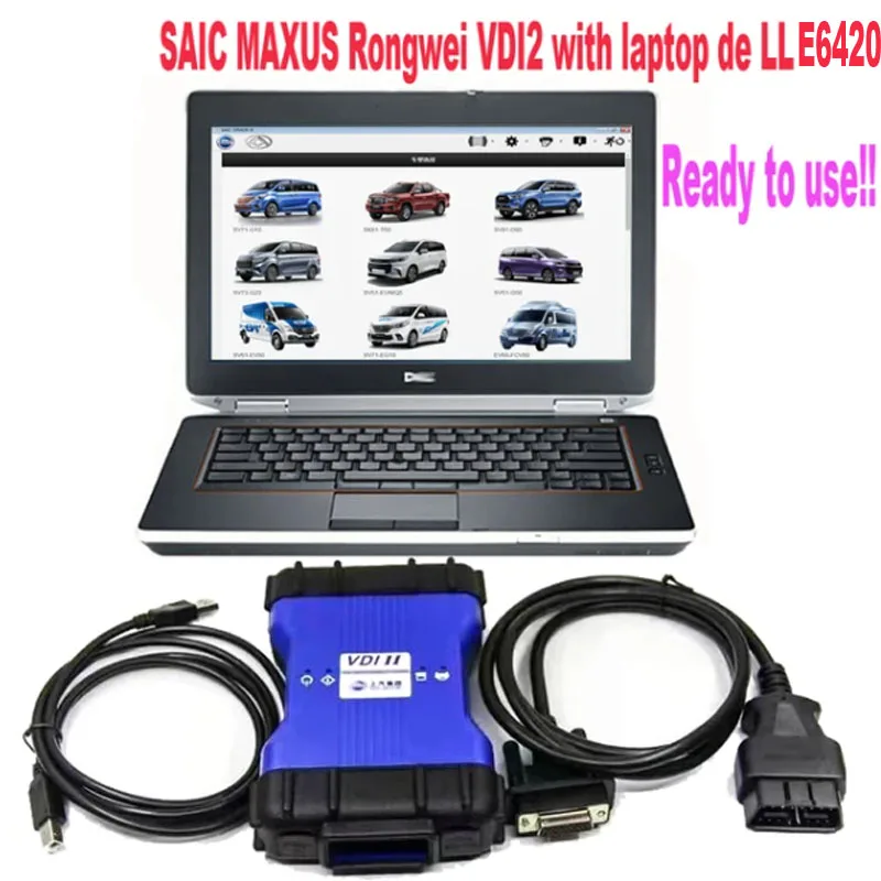 2023 lastest Roewe MG SAIC MAXUS Testing Equipment Obd2 Cable VDI2 Diagnostic Scanner With DELL E6420 Laptop Ready To Use