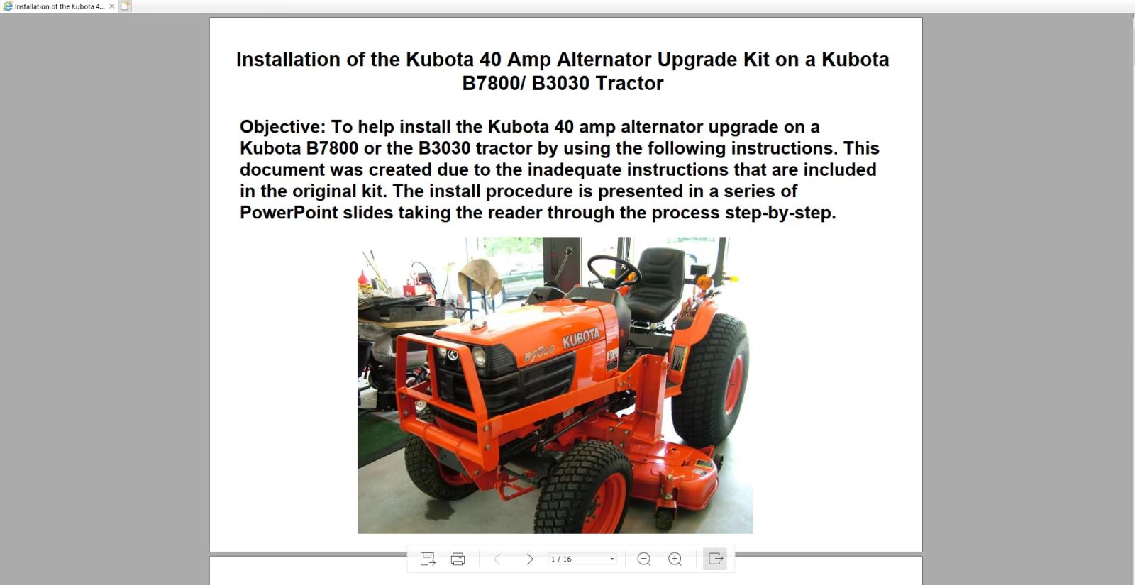 Kubota Construction, Tractor & Engine Workshop Services Operator & Parts Manual DVD