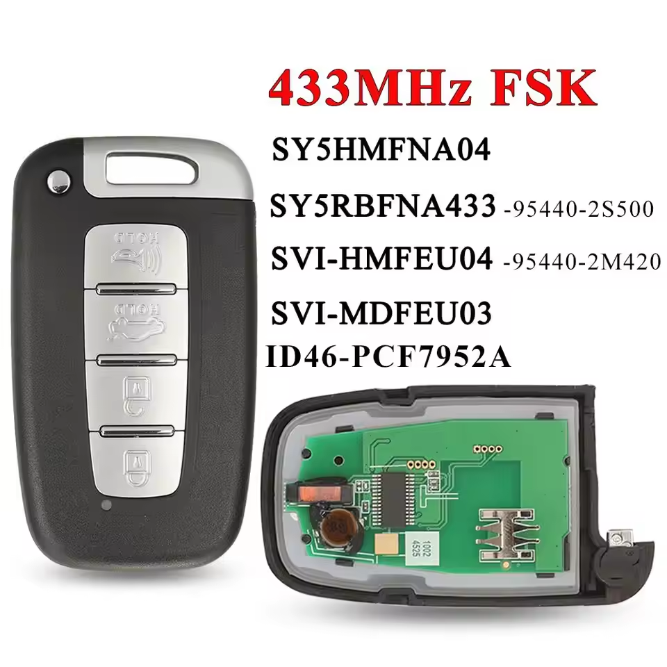 3/4 BT Smart Remote Key 433Mhz ID46 For Kia Forte Soul Rio Borrego Sorento Optima Hyundai I30 IX35 Sonata Genesis Equus Veloster