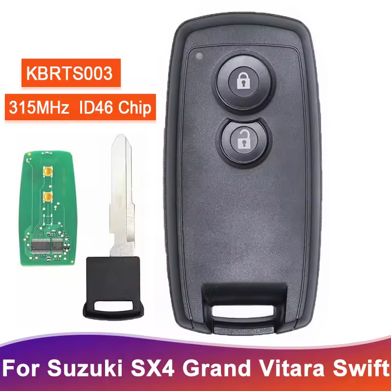 Auto Smart Remote Key Fob For 2007-2013 Suzuki Swift SX4 Grand Vitara 315MHZ ID46 Chip HU133 Blade KBRTS003 CMIT ID:2005DJ0233 2/3 Buttons