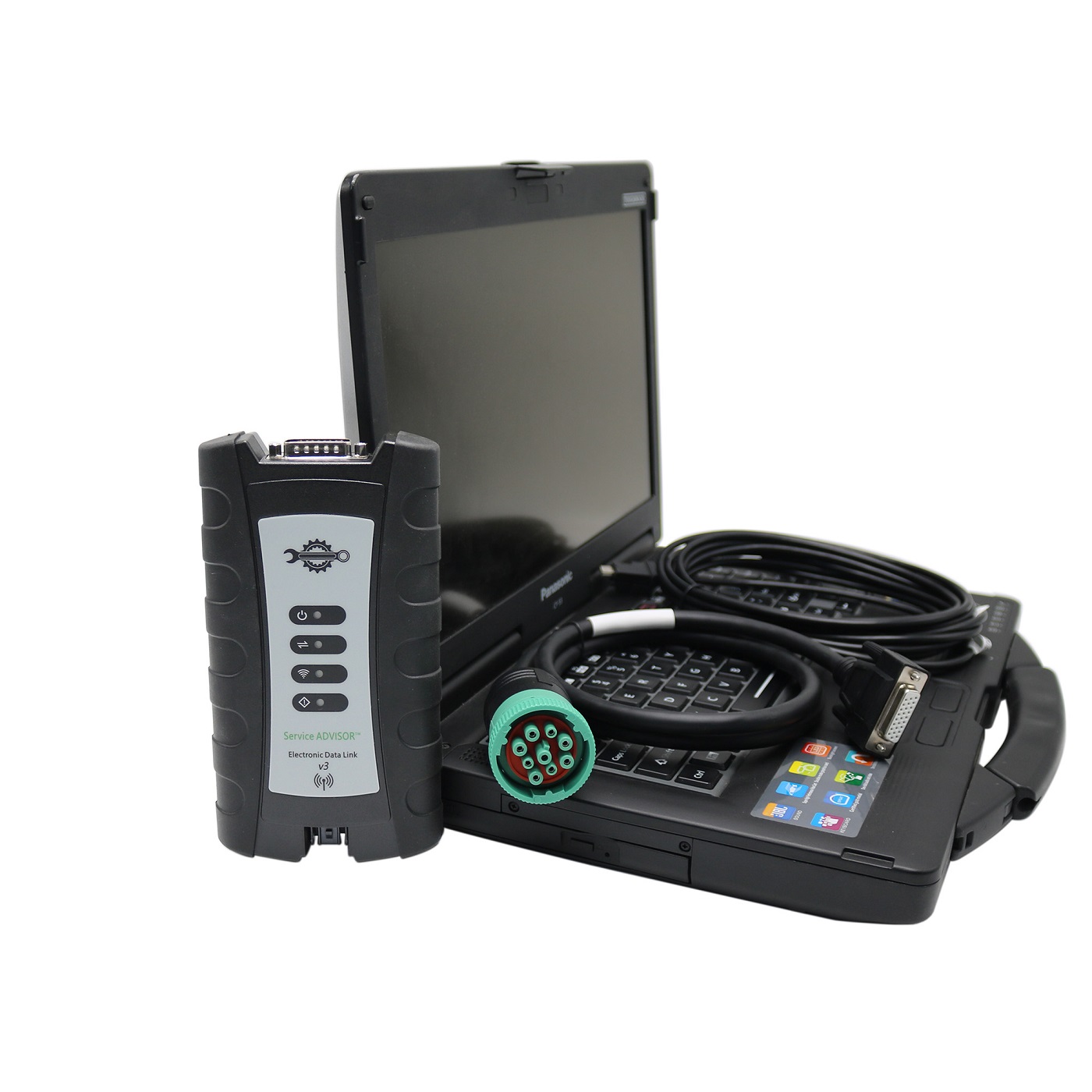 John Deere Service Advisor EDL V3 Electronic Data Link Diagnostic Tool With V5.3.225 AG+ CF Software Plus Panasonic CF53 Laptop Ready to Use