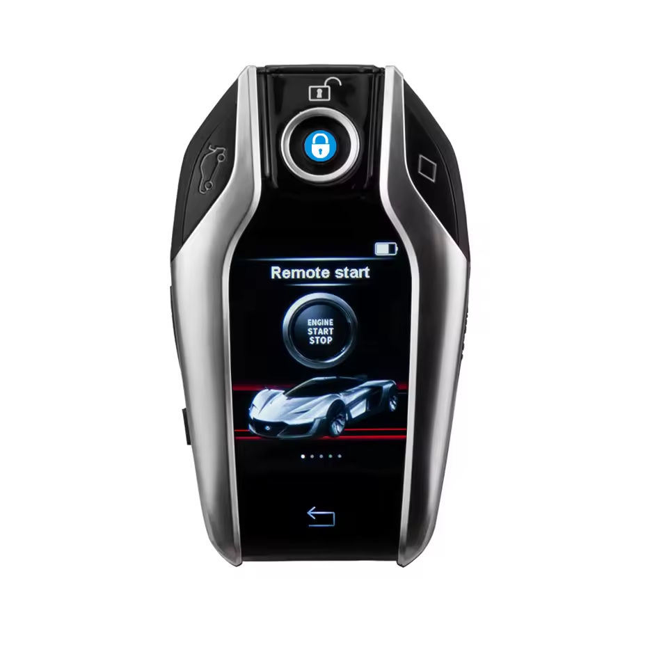 Original BMW Remote Smart Car Key LCD Screen Comfortable Keyless Entry Auto Lock HITAG PRO Chip 433MHZ Support Kilometer and Fuel Consumption Inquiry
