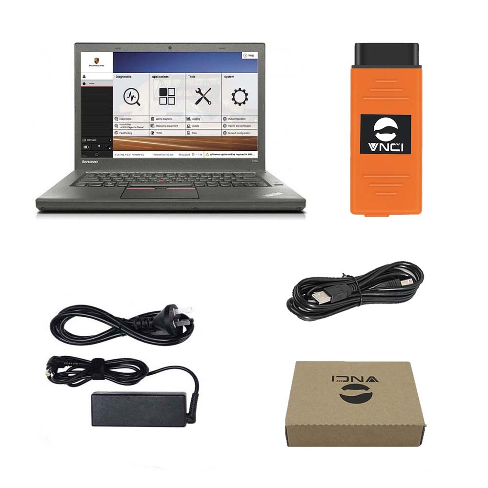 VNCI PT3G Diagnostic Scanner for Porsche with Original Piwis Software V42.200 Pre-installed on LENOVO T450 Laptop i5 512G Ready to Use
