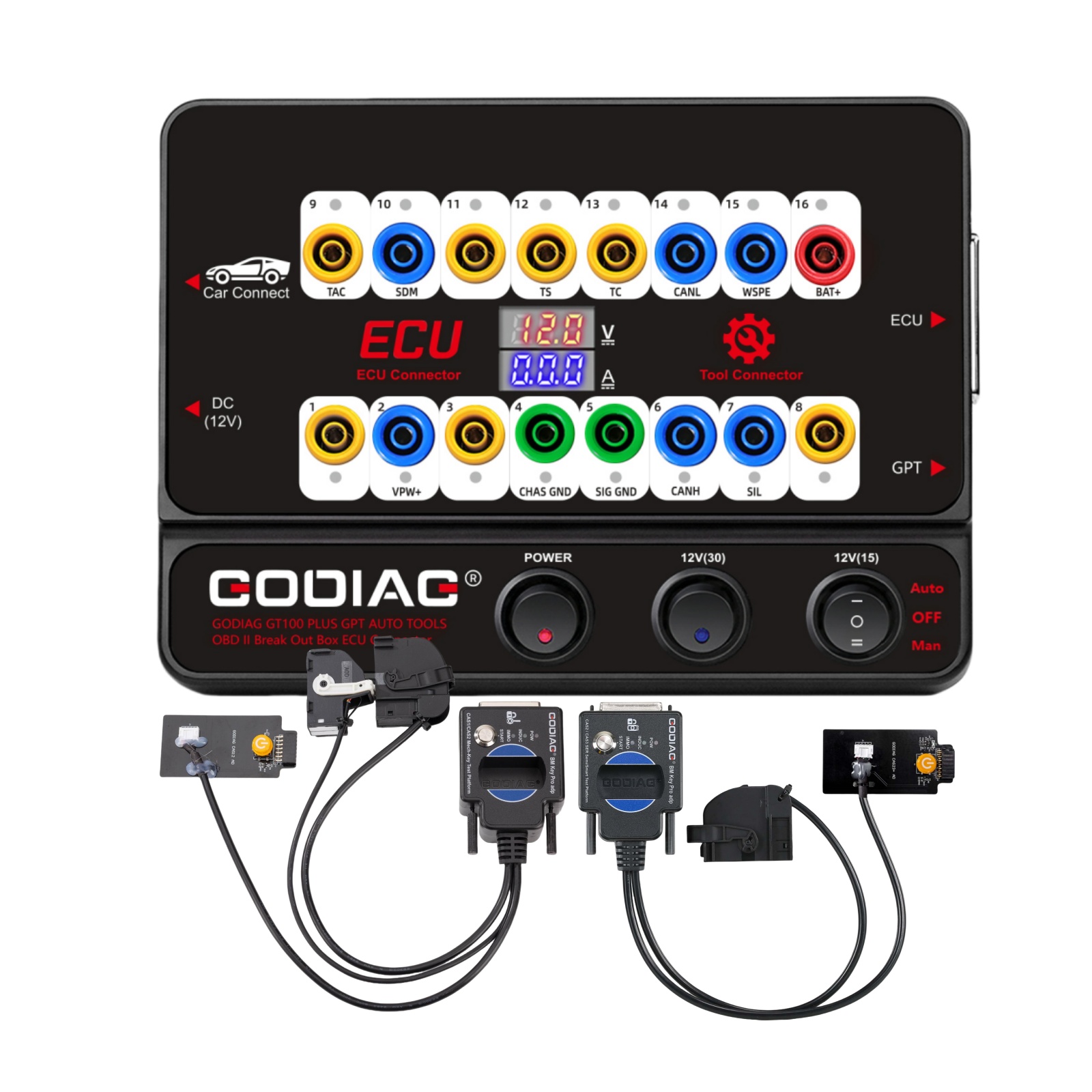 2025 GODIAG GT100 PLUS GPT AUTO TOOL with GODIAG BMW CAS1/CAS2 Mech-Key Test Platform and CAS2 CAS3 SER Semi Smart Test Platform