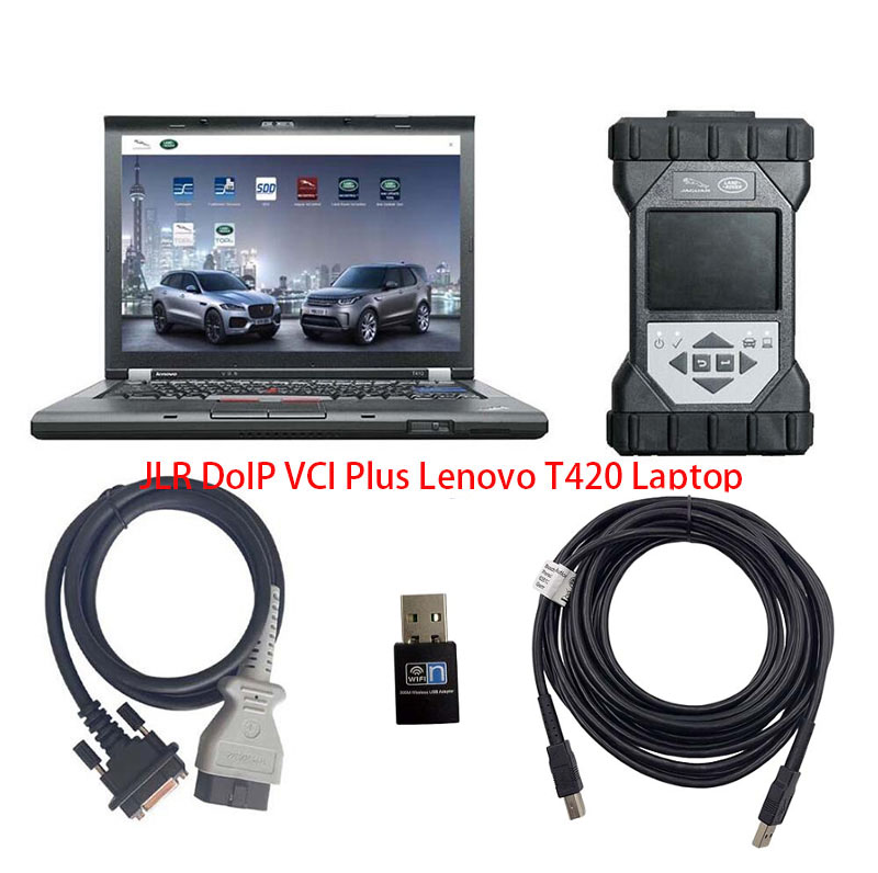 JLR DoiP VCI SDD Pathfinder Interface For Jaguar Land Rover Diagnostic Tool JLR VCI From 2005 To 2025 With Lenovo T420 Laptop