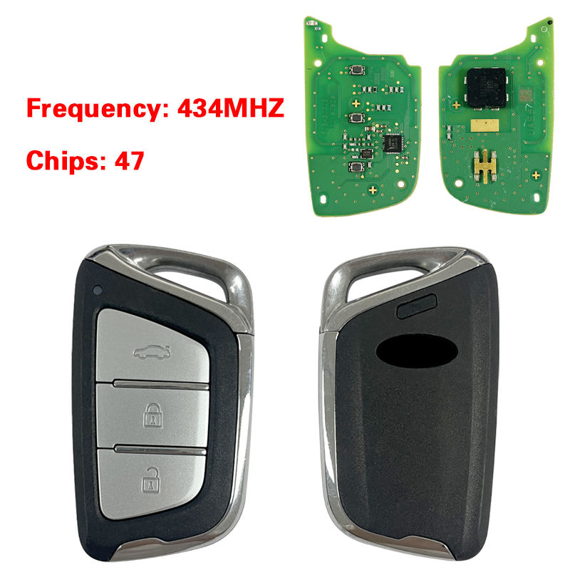Original Smart Key Car 3 Buttons for JAC T6 T8 IEV7S A5 X4 X7 IC5 IEV T50 S2 S3 S4 S5 S7 Refine M6 Smart Remote Key