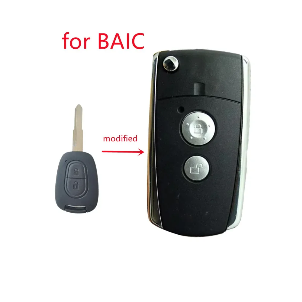 Modified 2 Buttons Remote Key Shell Casing for BAIC E130 E150 for Saab Senova D20 Remote Key Case