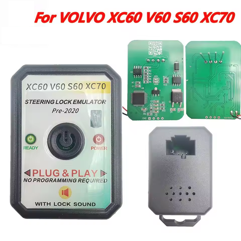 NEW Steering Lock Simulator for Volvo XC60 V60 S60 XC70 Pre-2020 Emulator With Lock Sound No Programming Plug & Start