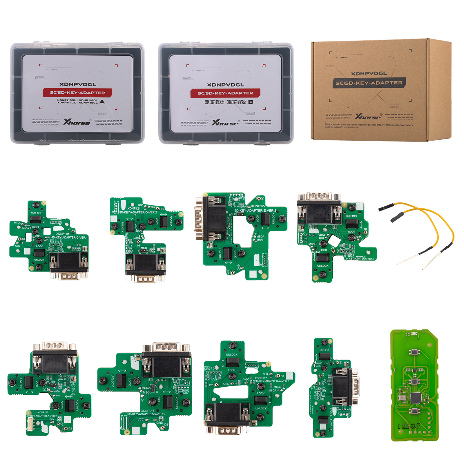 2026 Xhorse XDNPVDGL MQB 5C/5D Dedicated Adapter Set work with Key Tool Plus/ Multi Prog