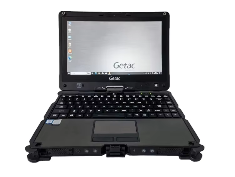 Second Hand GETAC V110 I5-6200U CPU 8GB RAM Touch Screen Laptop With 256GB SSD Disk Dual Battery