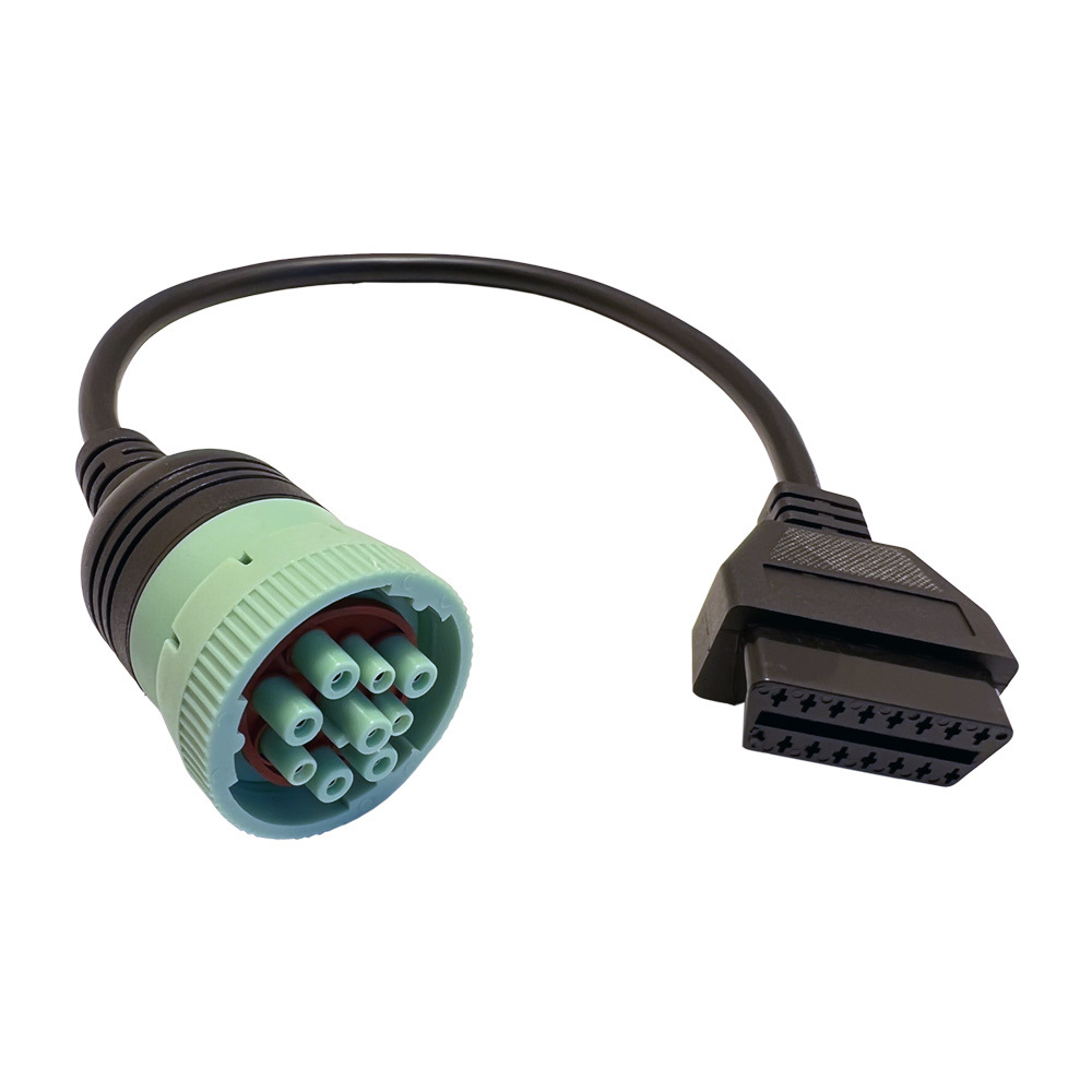 Heavy Truck Dongfeng OBD2 Connection Line 16 Pin Female Head to J1939 9 Pin Cummins/Dechi Automotive Diagnostic Testing Line