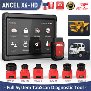 ANCEL X6 HD Heavy Duty Truck Diagnostic Scanner For Isuzu ABS Airbag DPF OBD2 Scanner For Trucks Diesel OBD Diagnostic Scan Tool