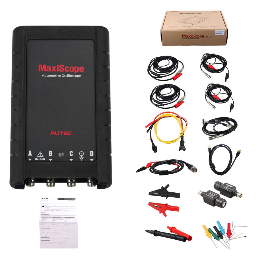 Autel MaxiScope MP408 4 Channel Automotive Oscilloscope Basic Kit Works with Maxisys Tool