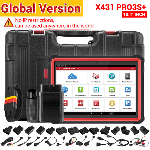 LAUNCH X431 PRO3S+ Bi-Directional Scan Tool with 31+ Reset Service / ECU Coding / AutoAuth FCA SGW Global Version