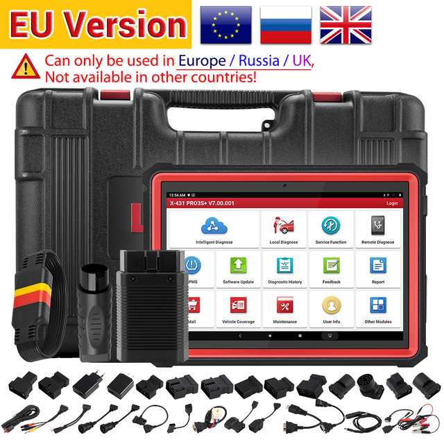 2023 Newest LAUNCH X431 PRO3S+ Bi-Directional Scan Tool with 31+ Reset Service / ECU Coding / AutoAuth FCA SGW European Version
