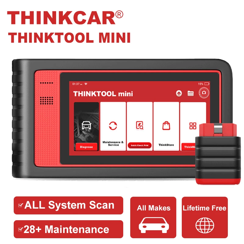 THINKCAR ThinkTool Mini Full System Diagnostic Car Scanner Professional OBD2 Auto Code Reader ECU Coding Active Test EOBD Tool