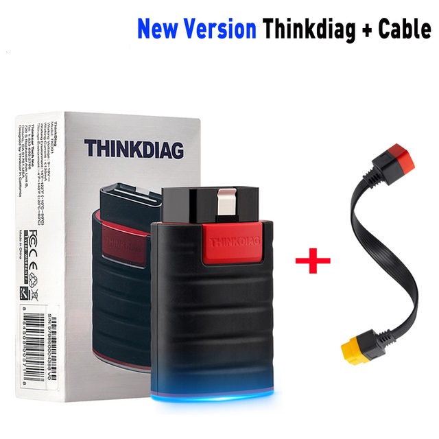 New Version THINKCAR Thinkdiag ECU Coding All Software 1 Year Car OBD2 Scanner Tools Code Reader Plus OBD2 Extension Cable PK Easydiag