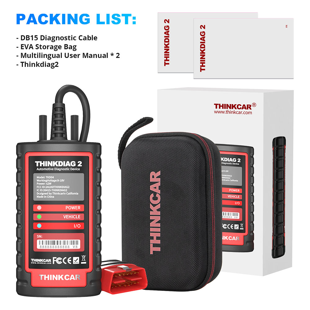 New ThinkDiag 2 ALL Car Brands Canfd protocol All Reset Service 1 Year Free OBD2 Diagnostic Tool Active Test ECU Coding