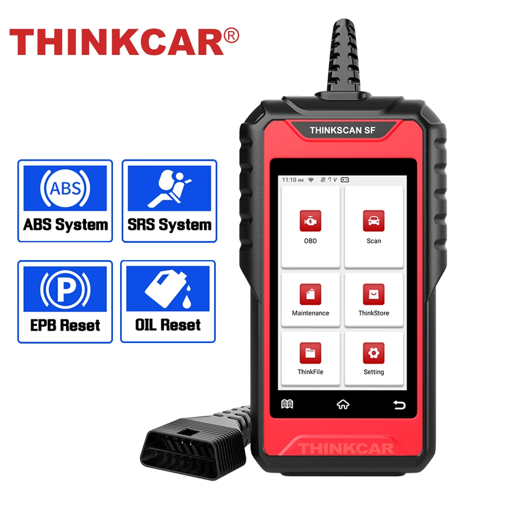 Thinkcar SF100 OBD2 Scanner ABS Airbag Code Reader Electronic Parking Brake EPB Oil Reset OBD 2 Car Automotive Tools PK CR619
