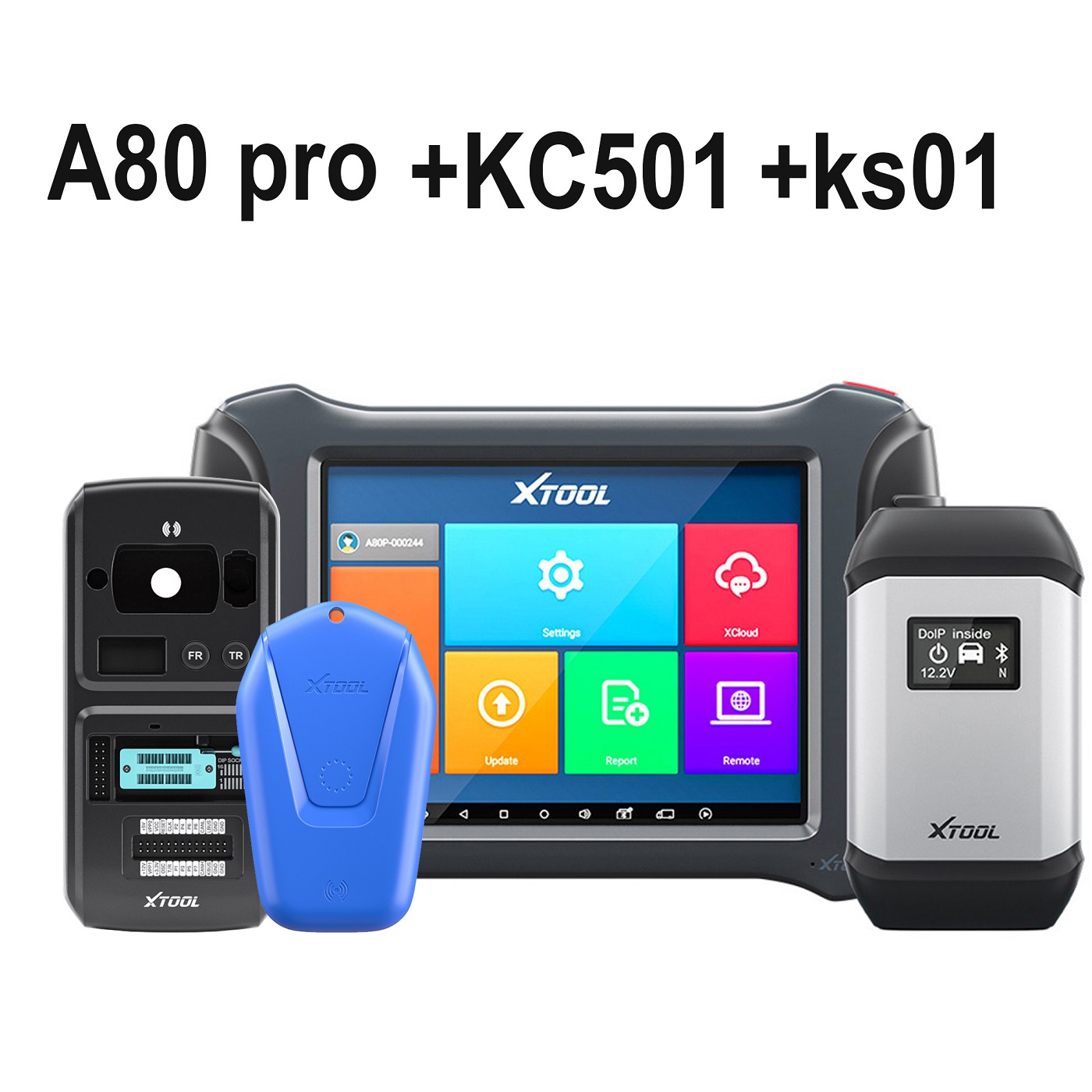 XTOOL A80 Pro H6 Pro with KC501 KS01 Full System Diagnosis Tool Support Benz and BMW Online Programming