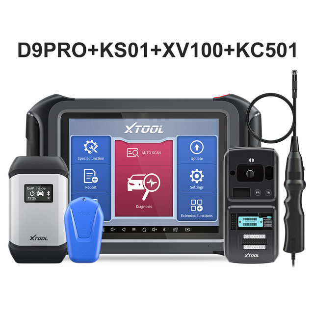 XTOOL D9 PRO Full System Car Diagnostic Tool With KC501 KS01 & XV100 Support Doip & CAN FD ECU Coding / Programming Free Update Online