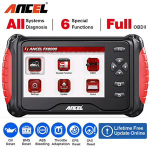 ANCEL FX8000 OBD2 Automotoive Scanner All System Engine Code Reader Professional ABS Oil EPB BAT TPS Reset Car Diagnostic Tools