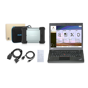 EUCLEIA wiScan T6 Pro OBD2 Scanner With 2TB Original Factory Diagnosis and ECU Coding Software Installed in Lenovo T440 Laptop