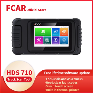 Fcar HDS 710 Obd2 Car Auto Diagnostic Scanner With Printer For Asian Diesel Vehicles Russian Code Reader Workshop Repair Tools