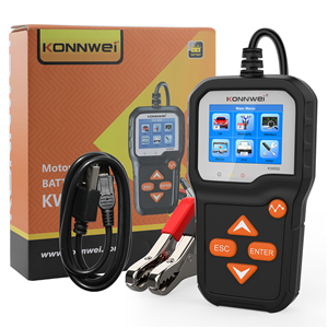 Konnwei KW650 Car Motorcycle Battery Tester 12V 6V Battery System Analyzer 2000CCA Charging Angling Test Tool For The Car