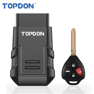 Topdon Key Programmer Tool Extra Car Lost Key Matching OBD2/EOBD Functions Bluetooth For DIYer/Locksmiths(Toyota/FCA) TOPKEY