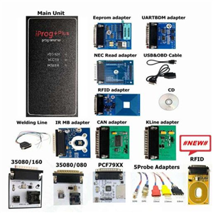 iPROG+ Iprog plus lPro V777 Programmer V87 with Probes Adapters + IPROG Plus PCF79xx SD Card Adapter + Universal RDIF Adapter + 35080/160 Adapter + 35080/080 Adapter