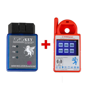 Mini CN900 Transponder Key Programmer Plus TOYO Key OBD II Key Pro for 4C 46 4D 48 G H Chips With 24 Tokens