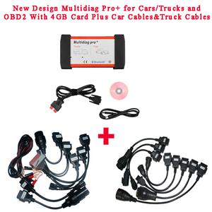 Multidiag Pro+ V2021.11/2017.R3 for Cars/Trucks and OBD2 with 4GB Memory Card Plus All Cables and Plastic Box