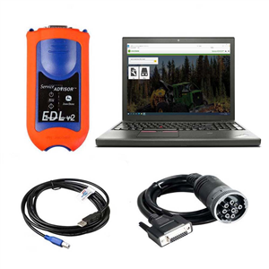 John Deere Service Advisor EDL V2 Electronic Data Link Diagnostic Tool Plus Lenovo T450 Laptop With V5.3.225 AG+ CF Software