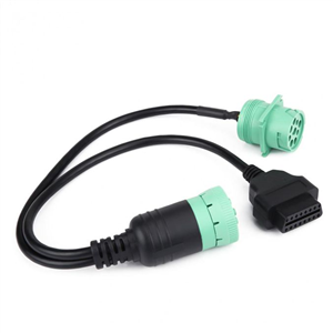 9 Pin to OBD2 Interface Truck Y‑Cable Adapter OBDII Y Splitter Truck 16Pin Male to Female J1939 9Pin