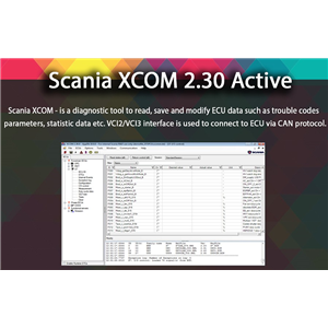 SCANIA DEVELOPER Software XCOM V2.30 (XCOM-SOPS-Scania SDP3-BNS II) Support Win XP/Vista/7/8