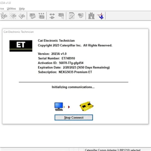 Cat Caterpillar ET 2023A Electronic Technician Diagnostic Software Latest Version With 1 Time Free Activation