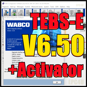 Wabco TEBS-E 6.50 Diagnostic Software +new Activator for unlimited install