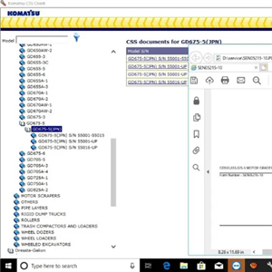 New Komatsu Electronic Parts Catalogue Linkone CSS Parts Book Viewer 5.11 2022 (COMPLETE SET) FULL MODELS For Global Market