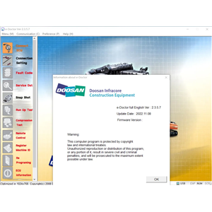 Doosan E-Doctor Engine Diagnostic 2.3.5.8 (EDIA) Construct And Industry 2023