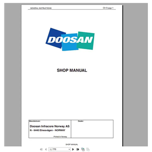 Doosan Construction and Forklift All Model Full Service Manual DVD 26GB PDF [2019]