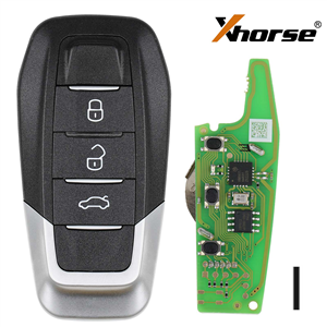 2023 Xhorse XKFEF5EN FA.LL Type Wired Folding Key 3 Buttons Bright Black Universal Remote Key 5pcs/lot