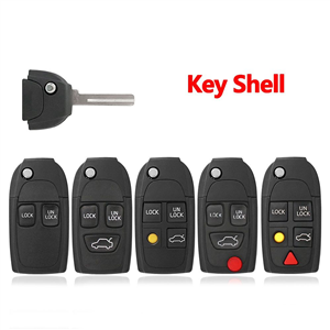 Modified Flip Remote Control Key Shell Case With 2 3 4 5 Buttons Fob for Volvo C70 S40 S60 S70 S80 S90 V40 V70 XC70 XC90