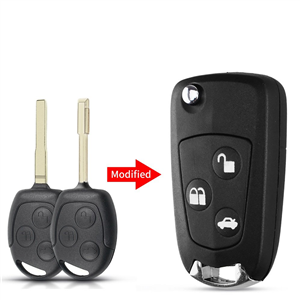 3 Buttons Modified Folding Remote Car Key Fob Shell Styling Case For Ford Focus Mondeo Fiesta Fusion Mondeo Galaxy C-Max