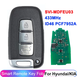 Smart Remote For HYUNDAI Tucson ix35 Accent Veloster Sonata Solaris Santa Fe Verna i45 i30 433MHz ID46 Key Fob 3 Buttons