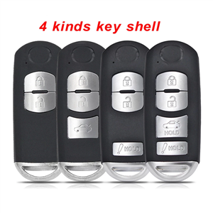 2/3/4 Buttons Replacement Remote Key Shell FOB for Mazda 3 6 CX-3 CX-5 Axela Atenza 2014- 2018 :SKE13D-01 Emergency Key