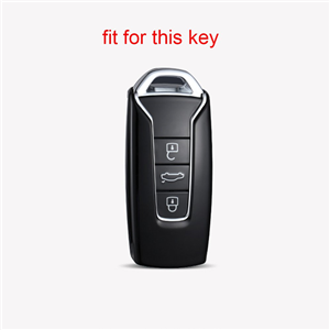 Silicone Cover Key Case Holder Fobs Funda Llave For Volkswagen Touareg 2018 2019 2020 2021 3 Button Remote Keyless Wallet Jacket